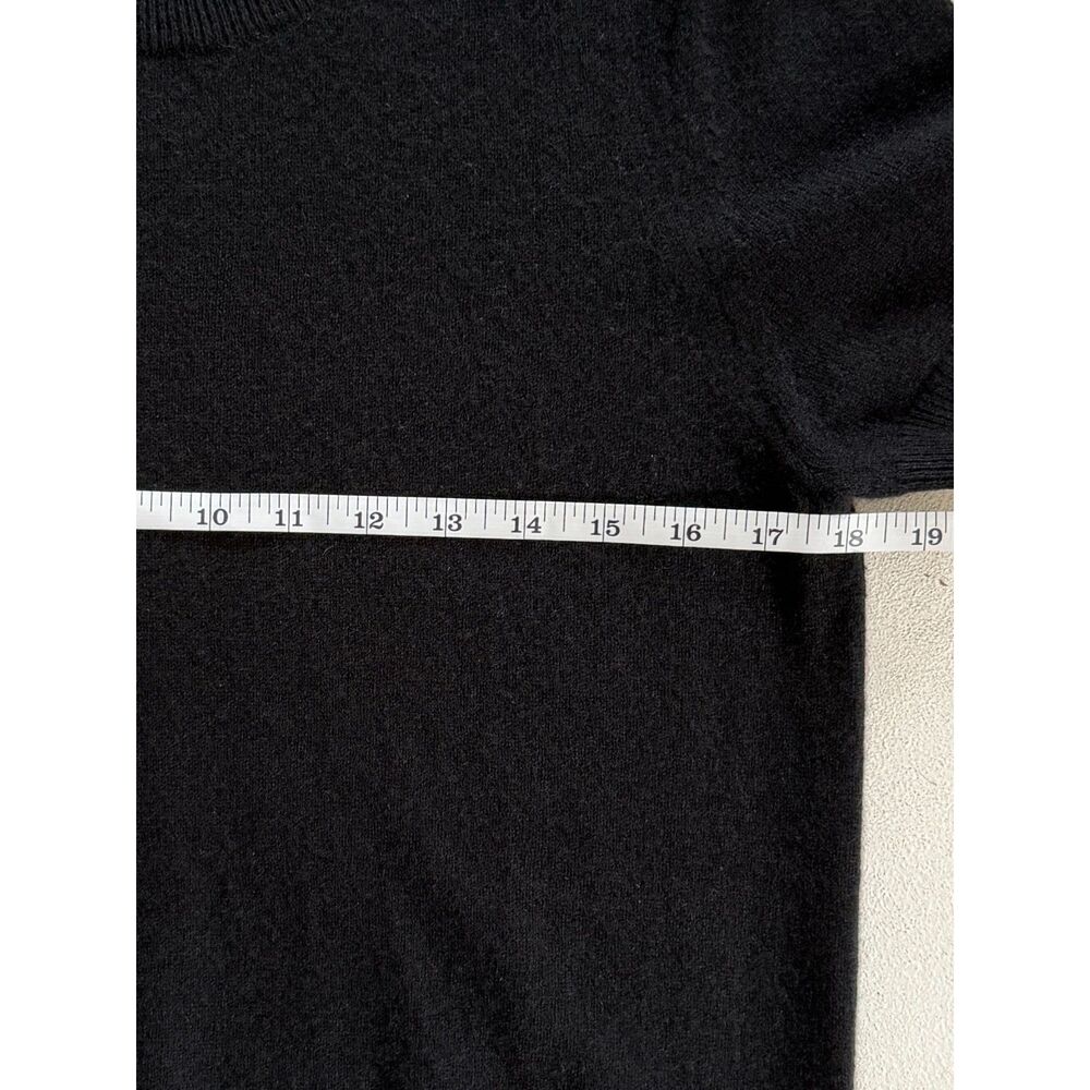 Quince Mongolian Cashmere Tee Short Sleeve Black Women's Large - Picture 7 of 8